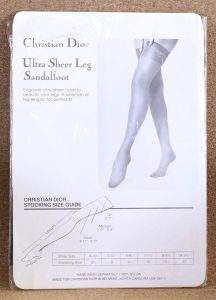 Vintage Christian Dior Ultra Sheer Leg Sandalfoot One Pair