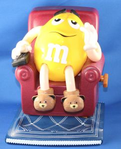 M&M's La-Z-Boy Yellow Candy Dispenser