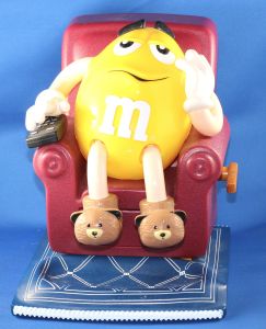 M&M's La-Z-Boy Yellow Candy Dispenser