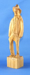 Vintage Primitive Figurine Wood Carved